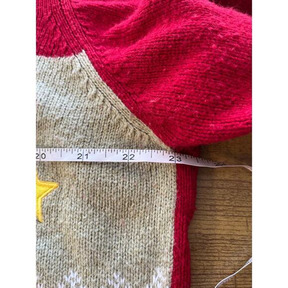 KarenScott Womens XL Red Embroidery Christmas Theme Wool Blend Party/Holiday - Picture 5 of 11